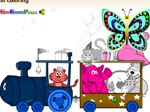 Animal Train coloring - играть онлайн бесплатно