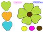 Coloring five petal flower - играть онлайн бесплатно