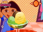 Dora Ice Cream Sunday - играть онлайн бесплатно