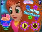 spring sundaes - Весенний рожок - играть онлайн бесплатно