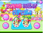 flower-basket-cupcakes - Цветочные корзиночки -  маффины! - играть онлайн бесплатно