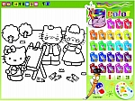 Hello Kitty раскраска - играть онлайн бесплатно