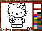 Hello Kitty Раскрась меня - играть онлайн бесплатно