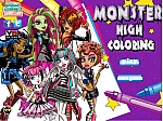 Monster High coloring - играть онлайн бесплатно