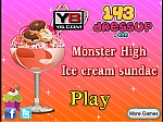 Monster High ice cream sundae - играть онлайн бесплатно