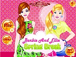 Барби и Элли - весна - играть онлайн бесплатно