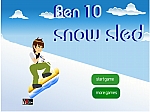 Бен10 Снежный Слайдинг - играть онлайн бесплатно